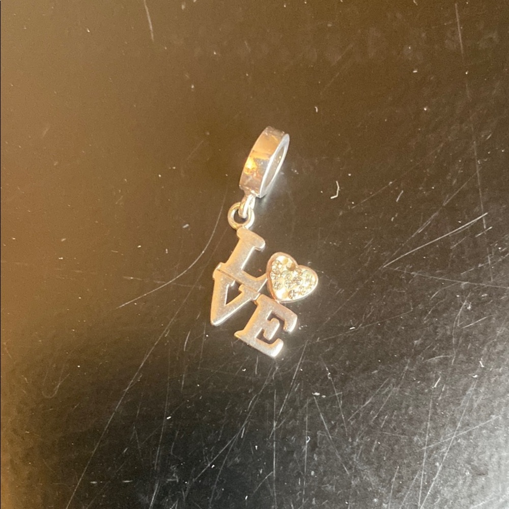 Silver Love Pendant Charm